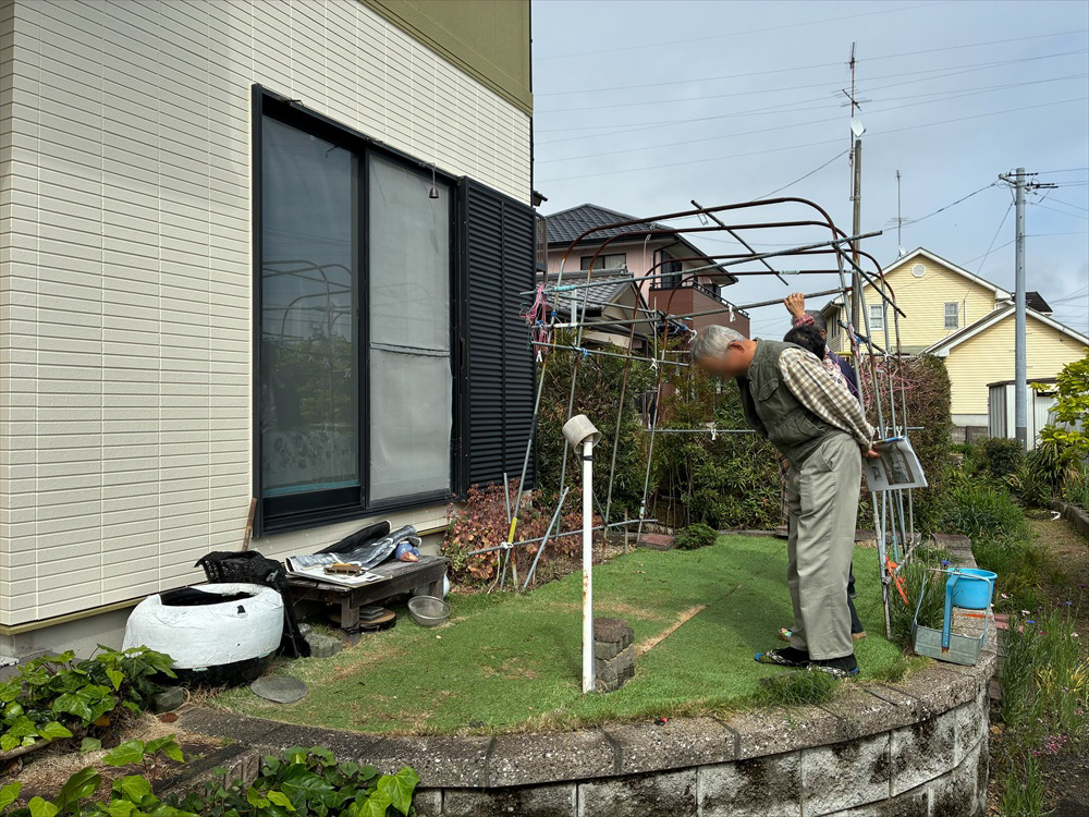 施工前のテラスの写真